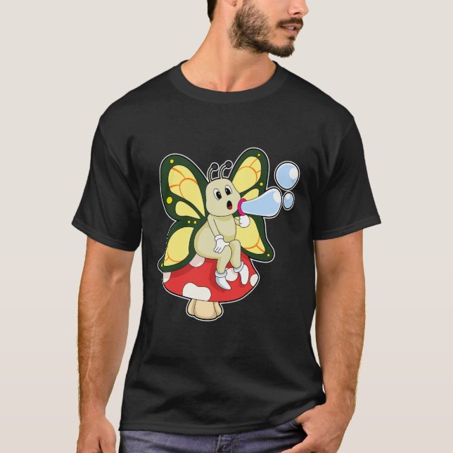 Schmetterling mit Seifenblasen T-Shirt (Vorderseite)