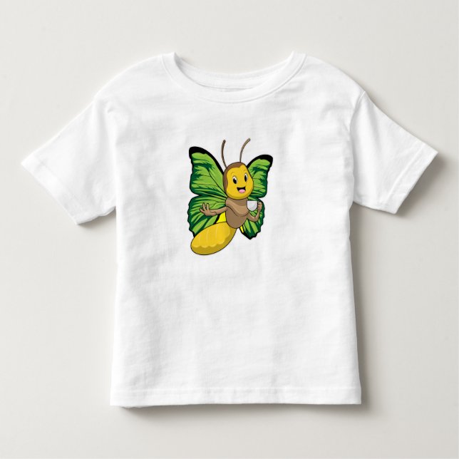 Schmetterling mit Tasse Kaffee Kleinkind T-shirt (Vorderseite)