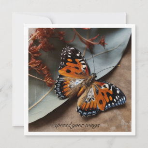 Schmetterling mit Tigermuster-Flügeln individuell Einladung