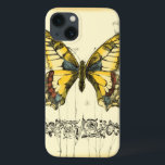Schmetterling mit Wildblumen Case-Mate iPhone Hülle<br><div class="desc">Dieses Stück von Jennifer Goldberger ist Gegenstand eines bunten,  dekorativen Schmetterlings. Wildblumen werden an den Seiten und unter dem riesigen Schmetterling gezeichnet. Eine schöne pastellfarbene Grenze rundet die Szene ab. Bestellen Sie noch heute Ihren Ausdruck!</div>