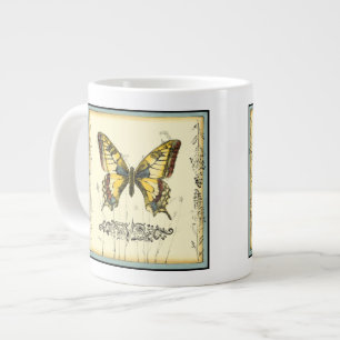 Schmetterling mit Wildblumen Jumbo-Tasse