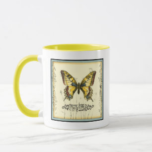Schmetterling mit Wildblumen Tasse