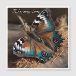 Schmetterling mit Zebra-Design Magnetkarte