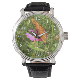 Schmetterling mit Zinnia Watch Armbanduhr