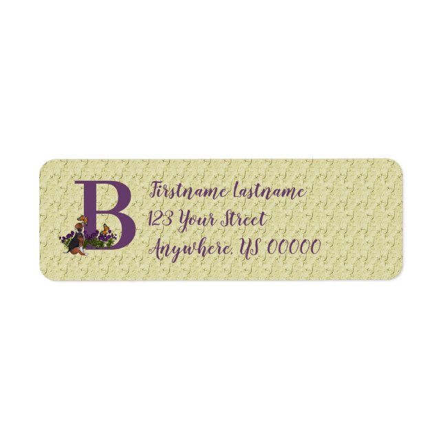 Schmetterling Monogramm Anfangsbuchstabe B Rücksen (Vorne)