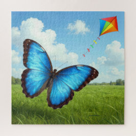 Schmetterling Morpho fliegt einen Drachen Puzzle