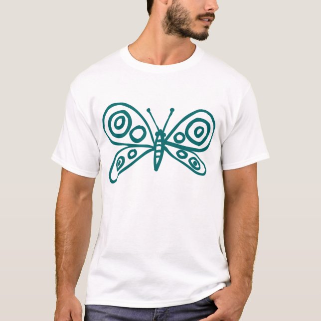 Schmetterling - Moss Green T-Shirt (Vorderseite)