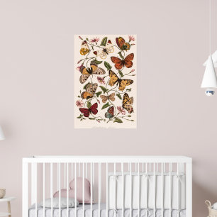 Schmetterling & Nachtfalter von Paul Gervais Poster