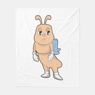 Schmetterling ohne Flügel Fleecedecke