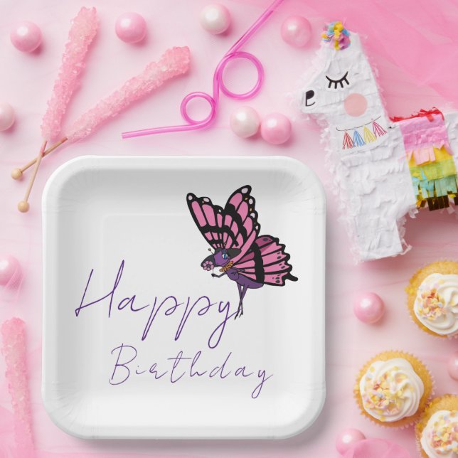 Schmetterling Pappteller (Party)