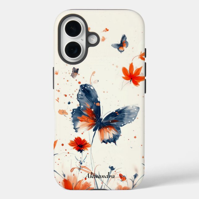 Schmetterling, personalisiert Case-Mate iPhone hülle (Rückseite)
