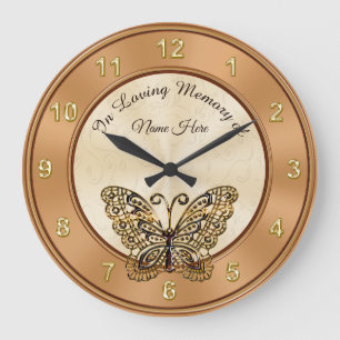 Schmetterling personalisiert in liebevollen große wanduhr