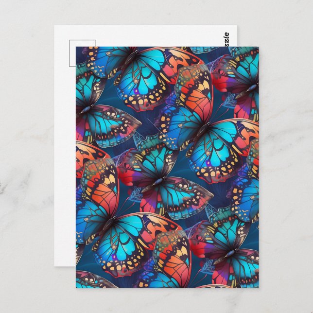 Schmetterling Postkarte (Vorne/Hinten)