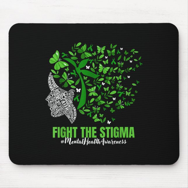 Schmetterling Psychische Gesundheit S Bewusstseins Mousepad (Vorne)