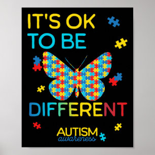 Schmetterling Rätsel Es Ist Ok Anders Zu Sein Auti Poster