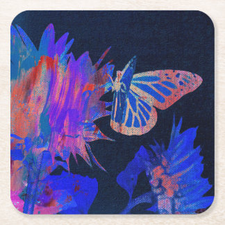 Schmetterling rechteckiger pappuntersetzer