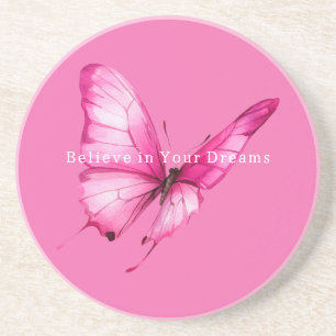 Schmetterling Rosa Chic Mädchen Getränkeuntersetzer