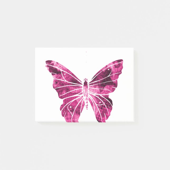 Schmetterling Rosa Clipart Niedlich Flying Wings N Post-it Klebezettel (Vorderseite)