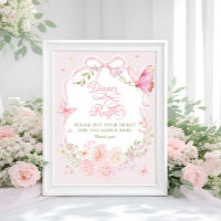 Schmetterling Rosa Schleife Florale Windel Raffle