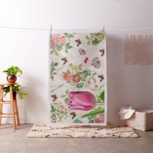 Schmetterling Rosa Tulip rosa Herzchen Blumengeweb Stoff