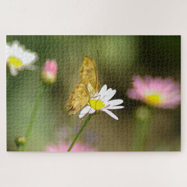 Schmetterling Rosa und Gelb Puzzle (Horizontal)