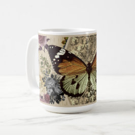 Schmetterling & Rose Kaffeezubereitung Tasse