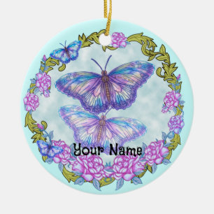 Schmetterling Rosen Ornamente