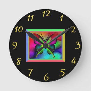 Schmetterling Runde Wanduhr