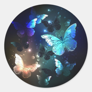 Schmetterling Runder Aufkleber