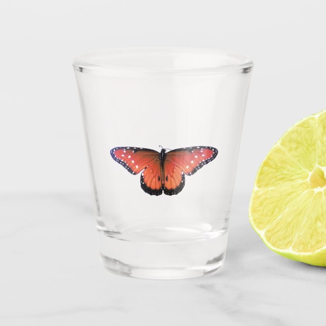 Schmetterling Schnapsglas (Vorderseite)