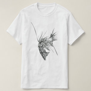 Schmetterling Schwarz Weiß Abstrakt Stammes Tattoo T-Shirt