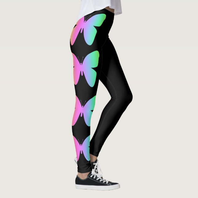 Schmetterling schwarze Leggings (Rechts)
