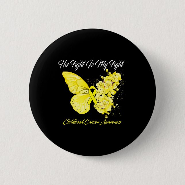 Schmetterling sein Kampf ist mein Kampf gegen Kind Button (Vorderseite)