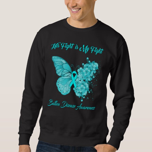 Schmetterling sein Kampf ist meine Schlacht gegen  Sweatshirt (Vorderseite)