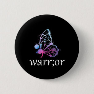 Schmetterling Semikolon Krieger Suizidprävention A Button