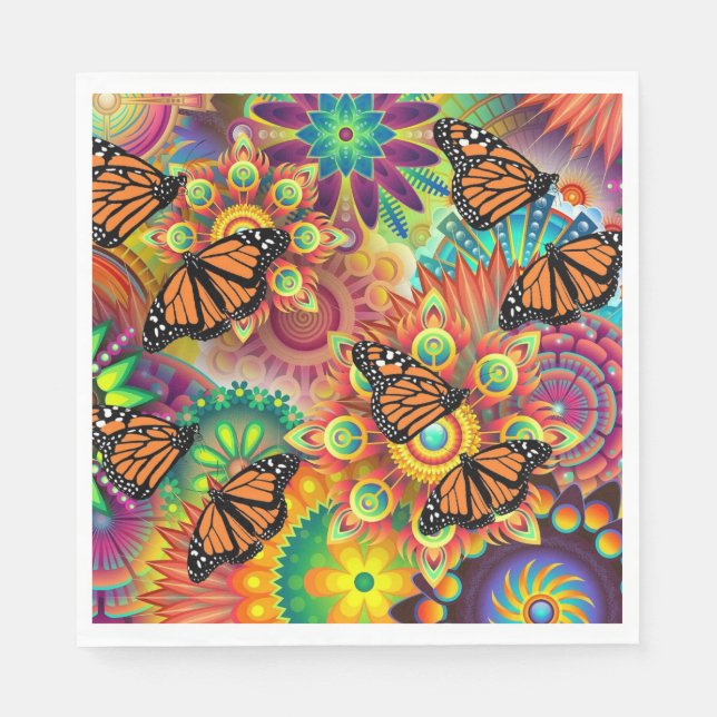 Schmetterling Serviette (Vorderseite)
