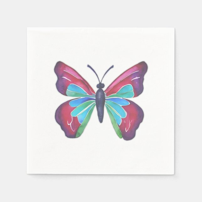 Schmetterling Serviette (Vorderseite)