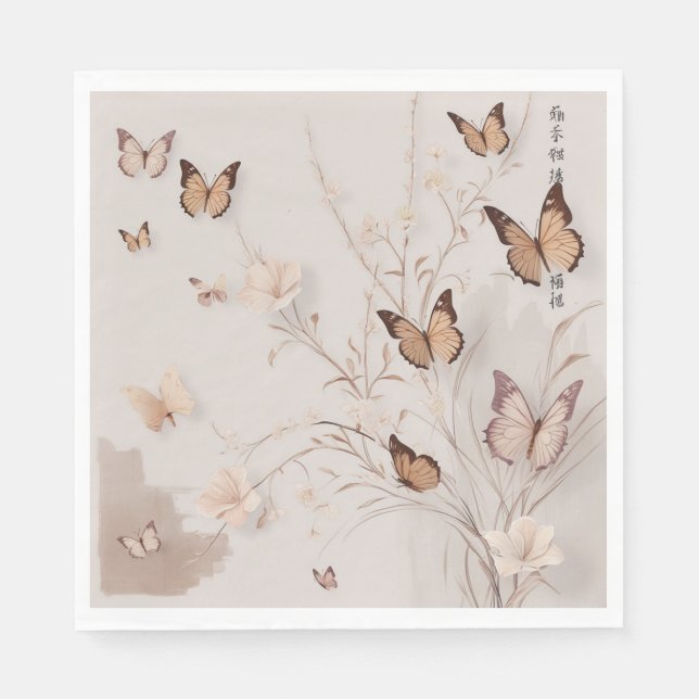 Schmetterling Serviette (Vorderseite)