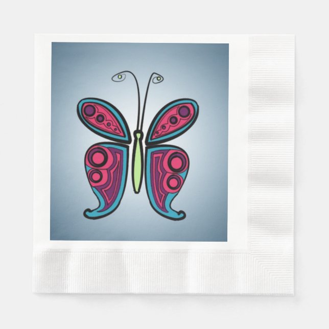 Schmetterling Serviette (Vorderseite)