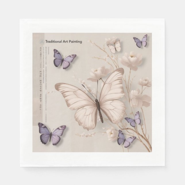 Schmetterling Serviette (Vorderseite)