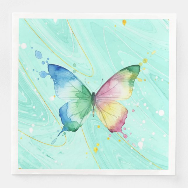 Schmetterling Serviette (Vorderseite)