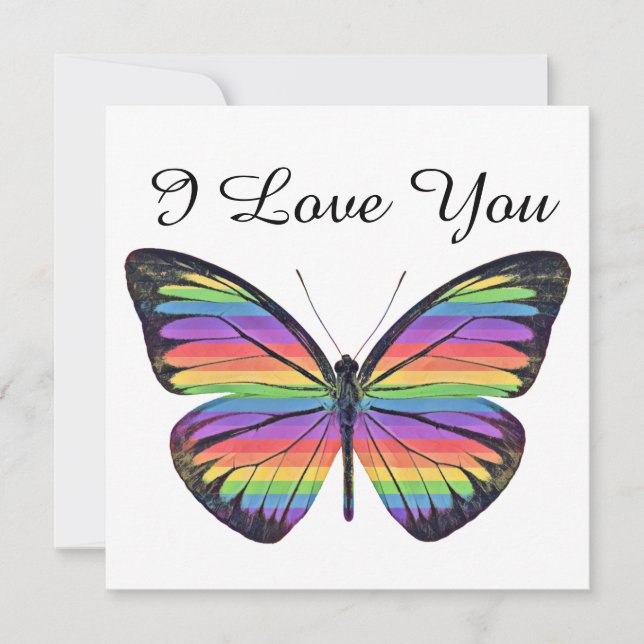 Schmetterling Sie sind lieblich flache Karte (Vorderseite)