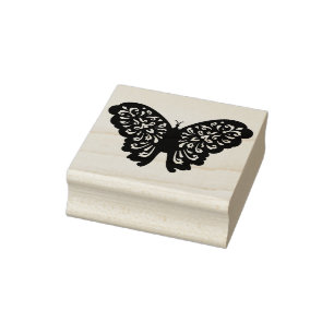 Schmetterling Silhouette Briefmarke Gummistempel