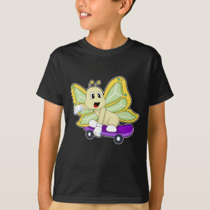 Schmetterling-Skater-Skateboard T-Shirt