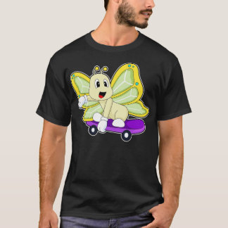 Schmetterling-Skater-Skateboard T-Shirt