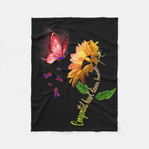 Schmetterling Sonnenblume Angeborene Herzkrankheit Fleecedecke