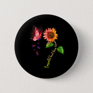 Schmetterling Sonnenblume Angeborenes Herzleiden B Button