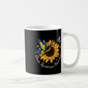 Schmetterling Sonnenblume Welt-Down-Syndrom-Bewuss Kaffeetasse