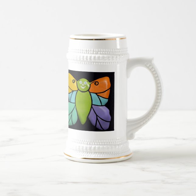 Schmetterling, Stein Bierglas (Rechts)