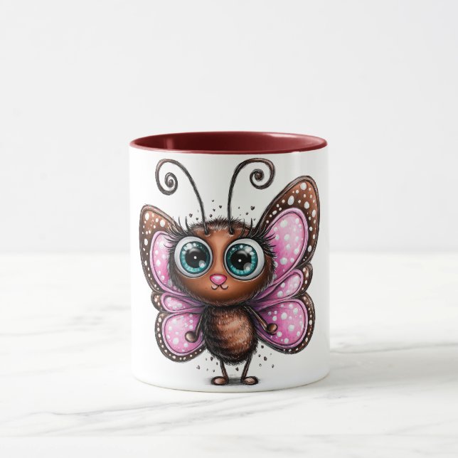 Schmetterling süße Kaffeetasse (Zentrum)